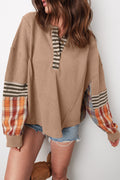 Mixed Pattern Waffle Henley