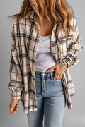 Vanilla Plaid Oversized Shacket