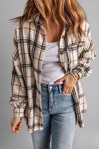 Vanilla Plaid Oversized Shacket