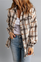 Vanilla Plaid Oversized Shacket