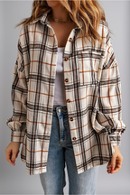 Vanilla Plaid Oversized Shacket