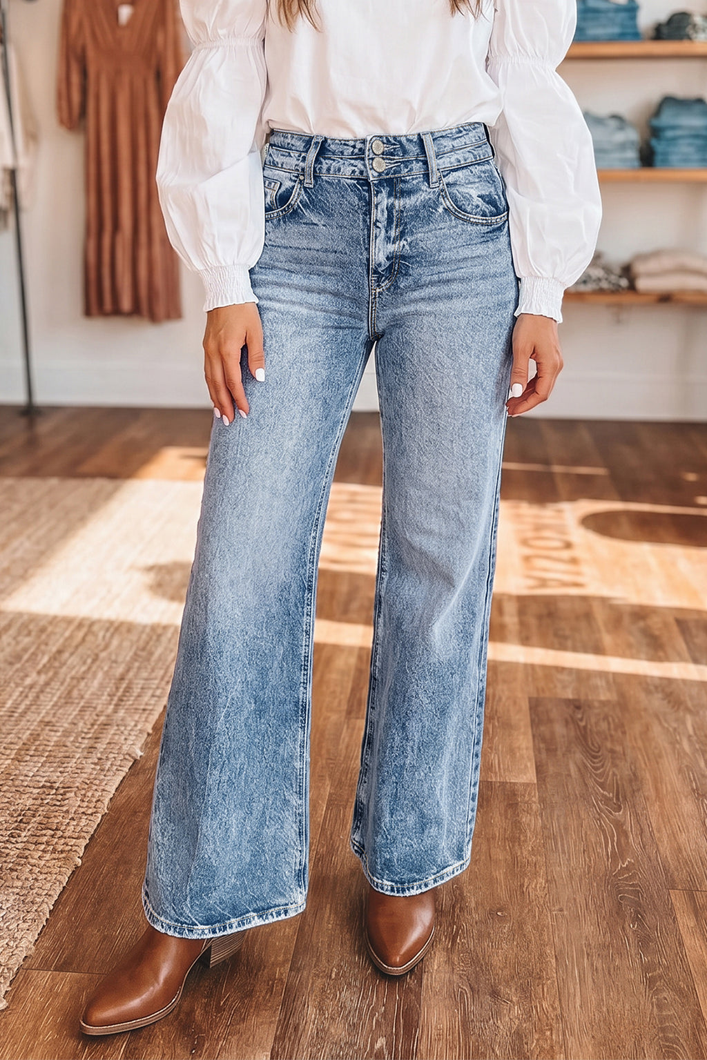 Wide Leg Flare Jeans