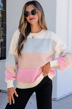Sorbet Colourblock Waffle Knit Sweater