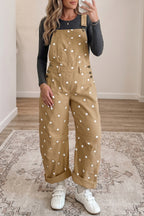 Polka Dot Barrel Leg Overalls
