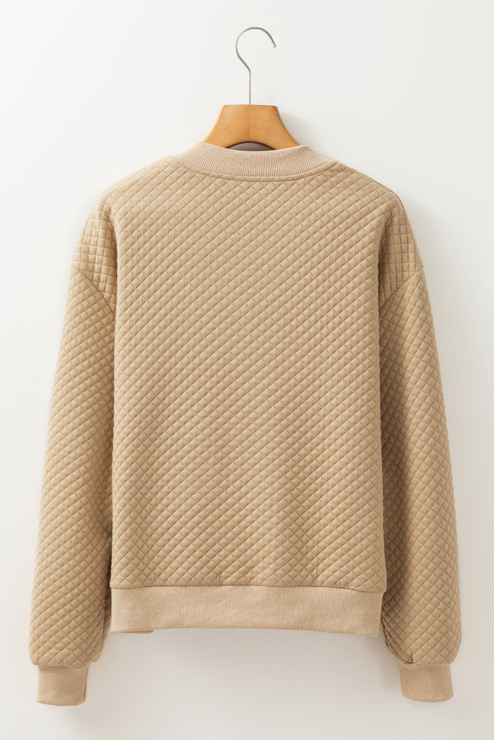Latte Diamond Quilted Bomber Jacket