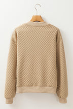 Latte Diamond Quilted Bomber Jacket