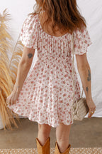 Blush Ditsy Floral Mini Dress