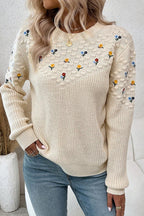 Butter Wildflower Embroidered Knit Sweater