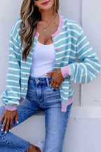 Striped Sky Blue Cardigan