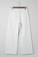 White Wide-Leg Jeans