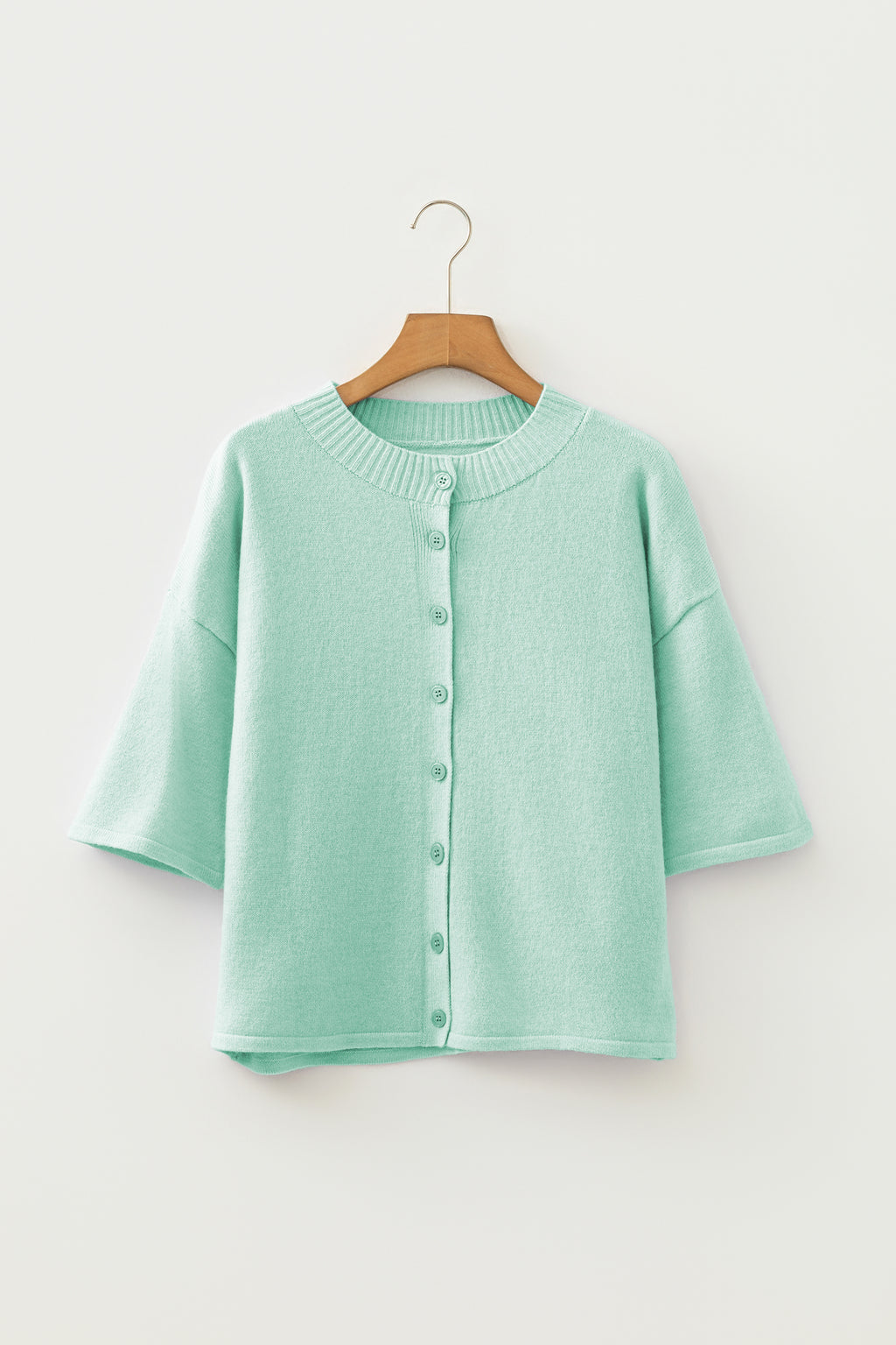 Button-Front Knit Cardigan