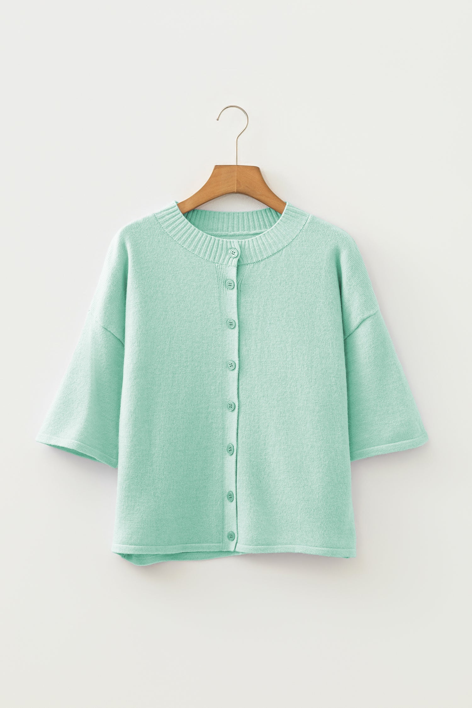 Button-Front Knit Cardigan