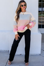 Sorbet Colourblock Waffle Knit Sweater