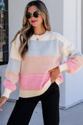 Sorbet Colourblock Waffle Knit Sweater