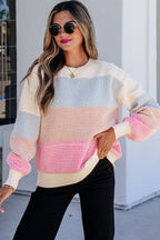 Sorbet Colourblock Waffle Knit Sweater