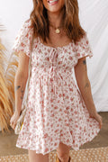 Blush Ditsy Floral Mini Dress