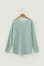 Seafoam Textured Knit Top