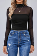 Sheer Mesh Panel Top